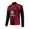 Sudadera De Entrenamiento AC Milan Cremallera De Cuarto 23-24 Negra Roja - Hombre